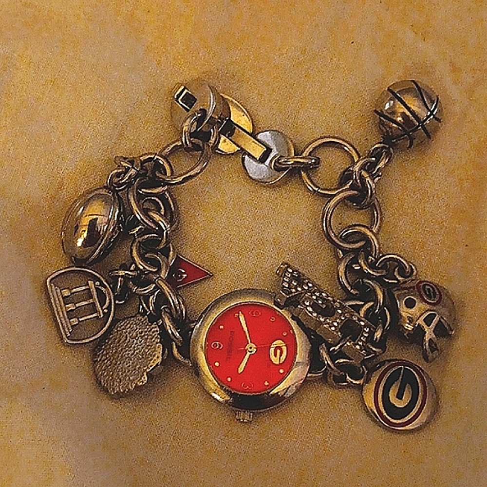 Fossil UGA College bracelet watch